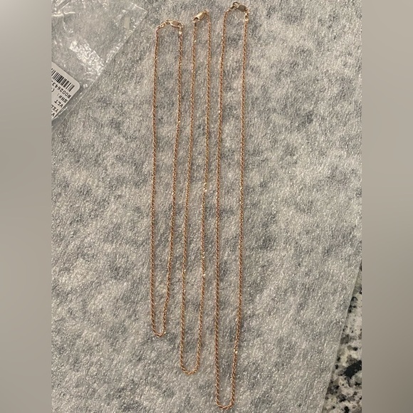 New 18k Italian Rose Gold Chain 16" - Picture 4 of 5